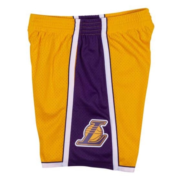 Mitchell & Ness 2009-10 Los Angeles Lakers NBA Swingman Shorts (Gold/Purple) - Picture 3 of 3